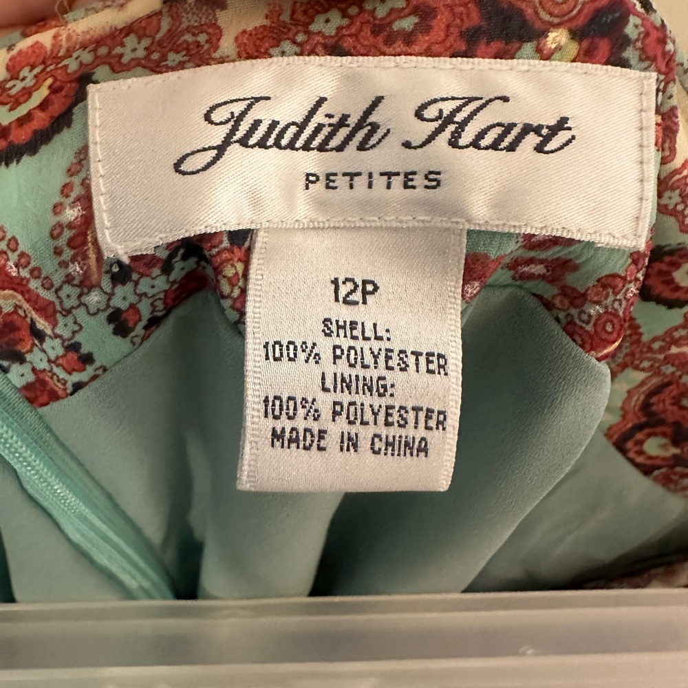 Judith Hart Petite 12P Y2K Boho Midi Skirt Paisley Floral Metallic Faux Wrap - Picture 3 of 6